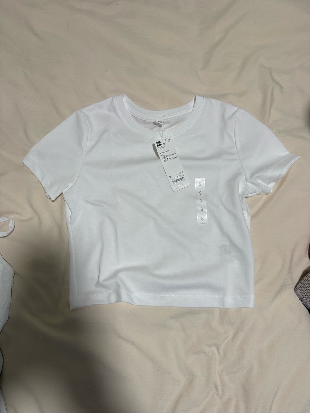 White Cropped Crew Tee - Women's Short Sleeve Top